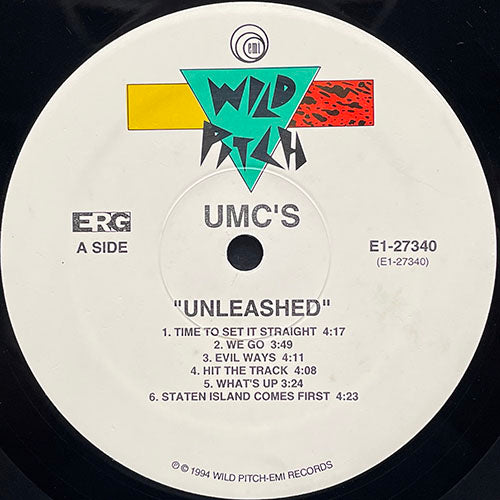 UMC'S // UNLEASHED (LP) inc. TIME TO SET IT STRAIGHT / WE GO / EVIL WAYS / HIT THE TRACK / STATEN ISLAND COMES FIRST / SOME SPEAK ILL THOUGHTS / WHOA KNOW / PLEASURE IN THE DARK / CAN YOU FEEL IT / HOW IT GOTTA BE / GOTTA BE SURE / MY THING