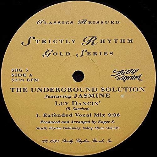 UNDERGROUND SOLUTION feat. JASMINE / DV8 // LUV DANCIN' (EXTENDED VOCAL MIX) / FREEDOM (IN DEEP MIX) / THIS BEAT IS OVER