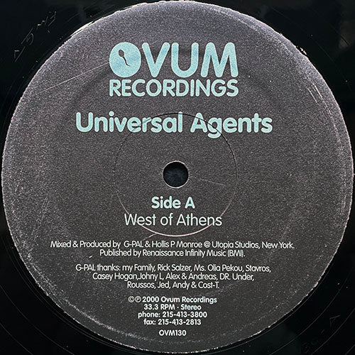 UNIVERSAL AGENTS // WEST OF ATHENS / EAST OF WASHINGTON