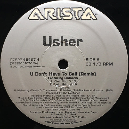 USHER feat. LUDACRIS // U DON'T HAVE TO CALL (REMIX & ORIGINAL) (5VER)