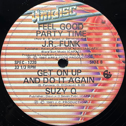 V.A. (FRANKIE SMITH / WEEKS & CO. / J.R. FUNK / SUZY Q) // DOUBLE DUTCH BUS (5:20) / ROCK YOUR WORLD (8:12) / FEEL GOOD PARTY TIME (6:47) / GET ON UP DO IT AGAIN (6:09)