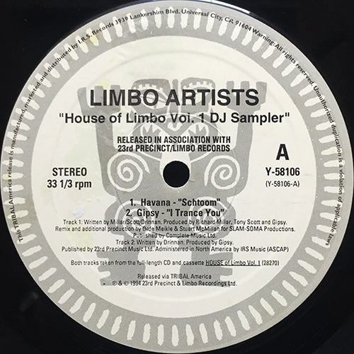 V.A. (HAVANA / GIPSY / MUKKAA / HARRI) // HOUSE OF LIMBO VOL. 1 DJ SAMPLER (EP) inc. SCHTOOM / I TRANCE YOU / BURUCHACCA / SKELPH