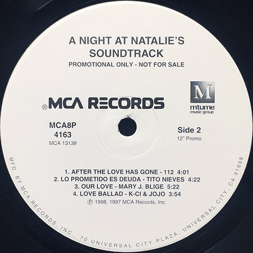 V.A. (TEENA MARIE / BROWNSTONE / GERALD LEVERT / CHAKA KHAN / 112 / TITO NIEVES / MARY J. BLIGE / K-CI & JOJO) // A NIGHT AT NATALIE'S NEW YORK UNDERCOVER (EP) inc. WISHING ON A STAR / A SONG FOR YOU / SWEET THING / AFTER THE LOVE HAS GONE etc