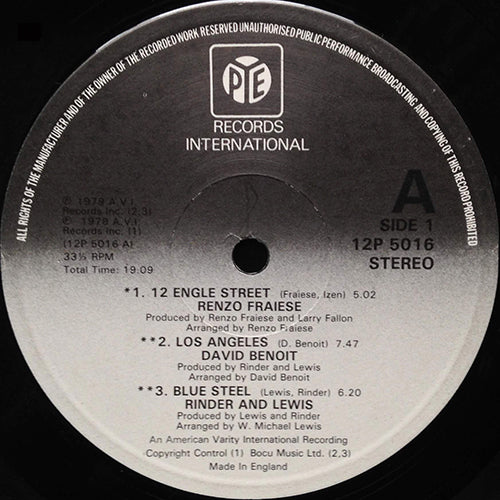 V.A. (RINDER AND LEWIS / RENZO FRAIESE / DAVID BENOIT / JON FADDIS / LA PREGUNTA) // BLUE STEEL / 12 ENGLE STREET / LOS ANGELES / GOOD AND PLENTY / CHAMELEON / RAZOR BLADE