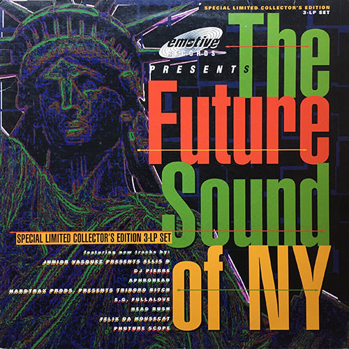 V.A. (HEAD RUSH / ALEX J / APHROHEAD / PROJECT 4007 / HARDTRAX PRODUCTIONS presents TRIBORO BITCH / DJ PIERRE / E.G. FULLALOVE / DA HOUSECAT / PHUTURE SCOPE / JUNIOR VASQUEZ presents ELLIS D / BRUTAL ACID) // THE FUTURE SOUND OF NEW YORK (LP)