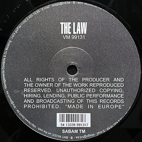 V.A. (OLIVER CHEATHAM / BNY / LA GRANDE FRANCE / OWEN REPLAY) // THE LAW (EP) inc. THE BIG SAMPLES / GET DOWN SATURDAY NIGHT / WE GONNA HAVE A PARTY / SACRE STYLE / WE'VE GOT THE FUNK / ONE OF US