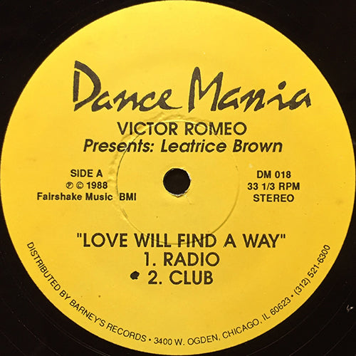 VICTOR ROMEO presents LEATRICE BROWN // LOVE WILL FIND A WAY (2VER) / ACID RAIN