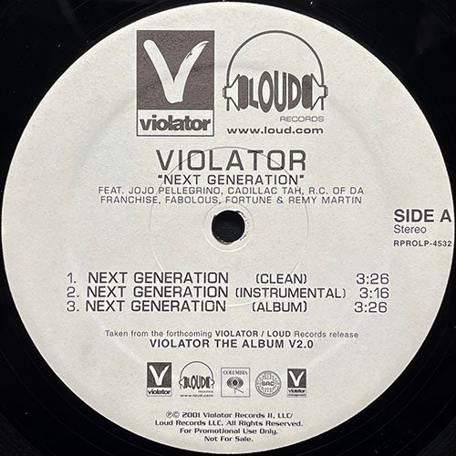 VIOLATOR // NEXT GENERATION (3VER) / LIVIN THE LIFE (3VER)