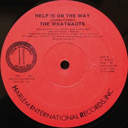 WHATNAUTS // HELP IS ON THE WAY (7:20) / INST (7:45)