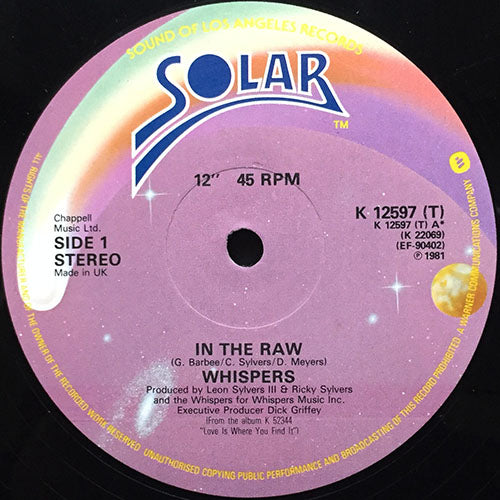 WHISPERS // IN THE RAW / SMALL TALKIN