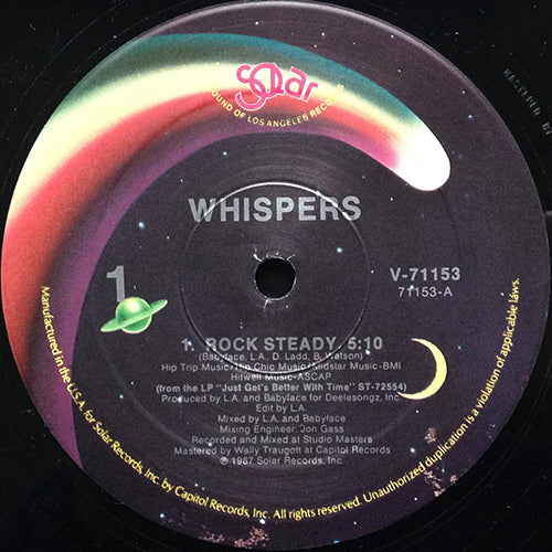 WHISPERS // ROCK STEADY (5:10) / INST (5:08) / ARE YOU GOING MY WAY (5:08)