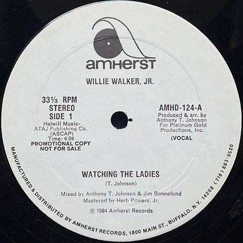 WILLIE WALKER JR. // WATCHING THE LADIES (VOCAL) (4:04) / (CLUB MIX) (7:07) / (SPECIAL MIX) (6:00)