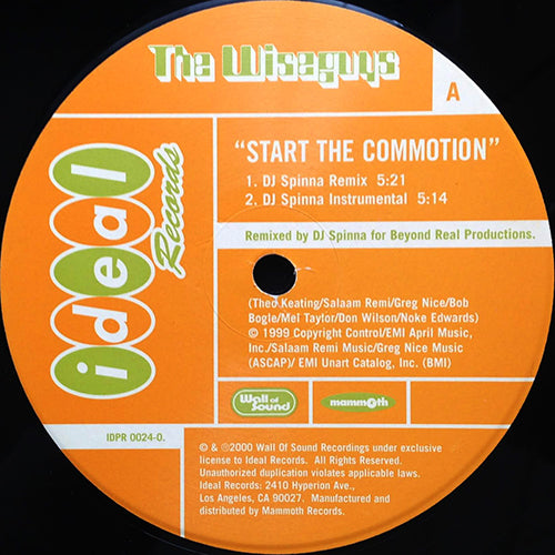 WISEGUYS // START THE COMMOTION (DJ SPINNA & ERIC KUPPER REMIX) (3VER)