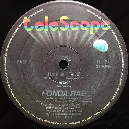 FONDA RAE // TUCH ME (ALL NIGHT LONG) (9:32) / (RADIO) (4:34) / (SPECIAL MIX FOR BREAK DANCING) (7:25)