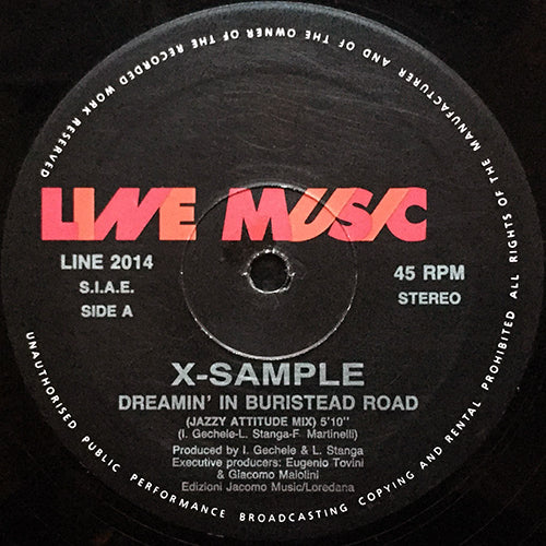 X-SAMPLE // DREAMIN' IN BURISTEAD ROAD (JAZZY ATTITUDE MIX) (5:10) / (ECLIPSE MIX) (5:00)