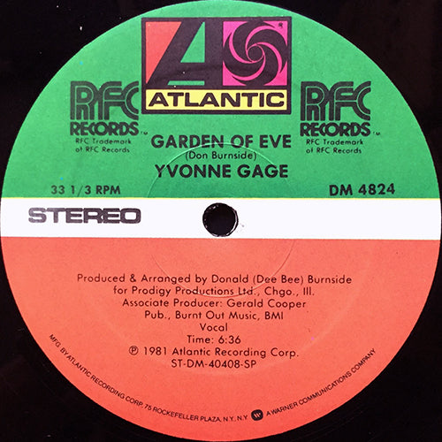 YVONNE GAGE // GARDEN OF EVE (6:36/3:40)
