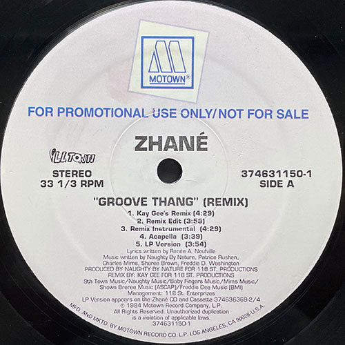 ZHANE // GROOVE THANG (REMIX & LP VERSION) (8VER)