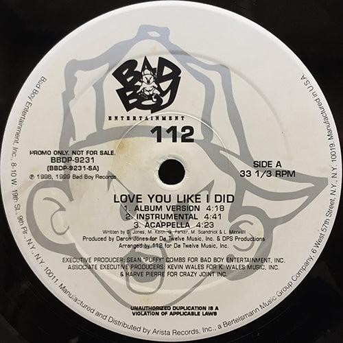 112 // LOVE YOU LIKE I DID (3VER) / THE ONLY ONE (3VER)