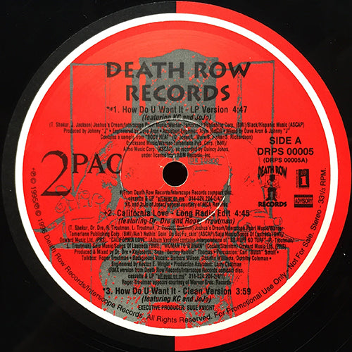 2 PAC // HOW DO U WANT IT (2VER) / CALIFORNIA LOVE / 2 OF AMERIKAZ MOST WANTED / HIT'EM UP