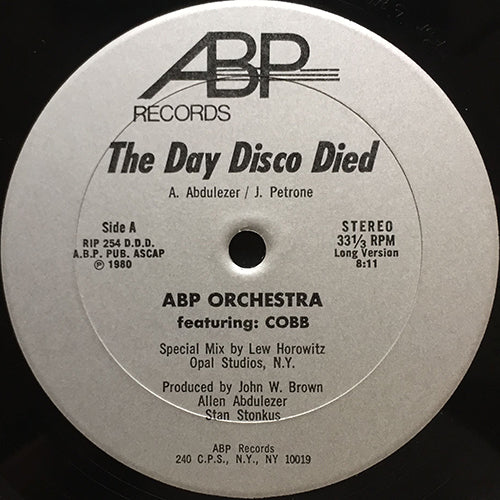 ABP ORCHESTRA // THE DAY DISCO DIED (8:11/3:48)