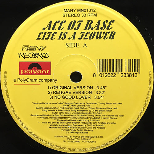 ACE OF BASE // LIFE IS A FLOWER (5VER)