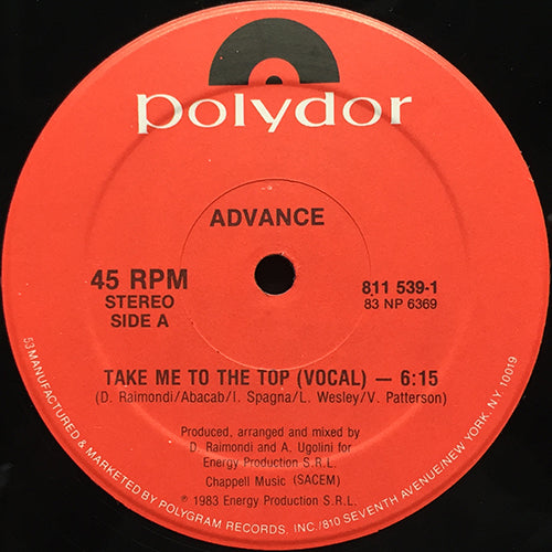 ADVANCE // TAKE ME TO THE TOP (6:15) / INST (6:45)