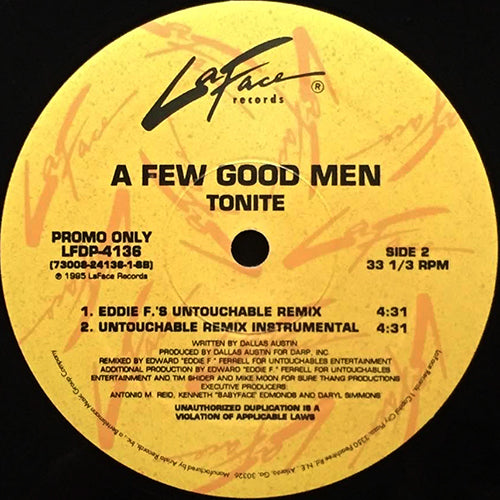 A FEW GOOD MEN // TONITE (EDDIE F. REMIX) (2VER) / HAVE I NEVER / SILVER BELLS