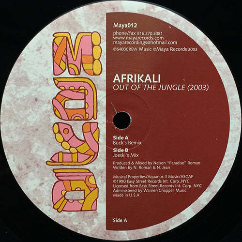 AFRIKALI // OUT OF THE JUNGLE (2003) (BUCK'S REMIX) / (JOESKI'S MIX)