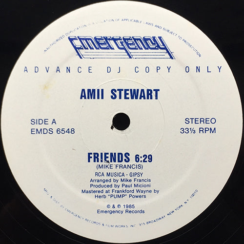 AMII STEWART // FRIENDS (6:29) / INST (4:25) / PICTURE (3:42