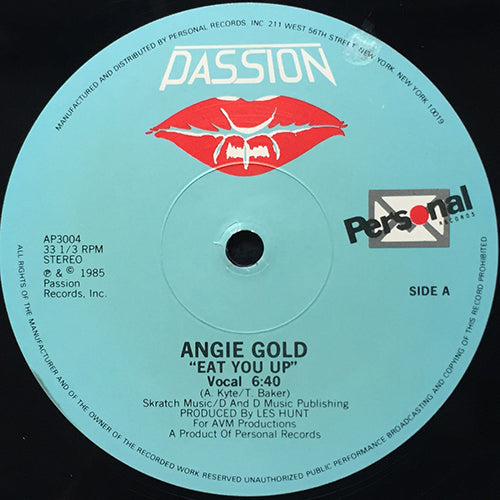 ANGIE GOLD // EAT YOU UP (6:40/3:30) / INST (5:39)