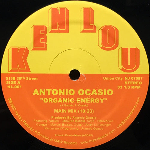 ANTONIO OCASIO // ORGANIC ENERGY (3VER)