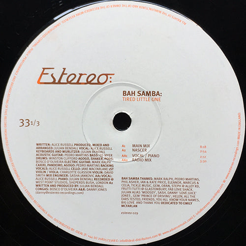 BAH SAMBA // TIRED LITTLE ONE (4VER)
