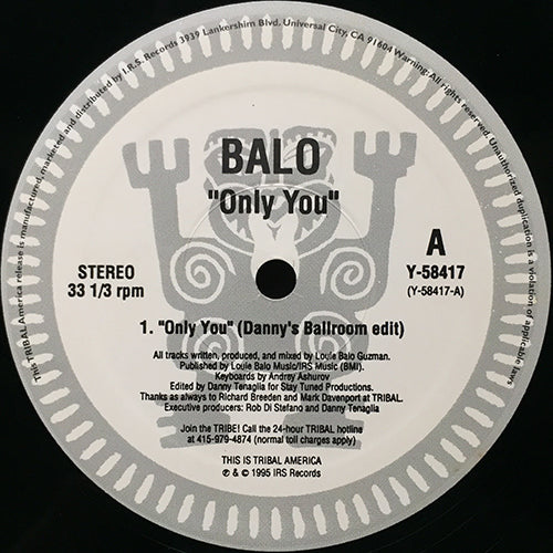 BALO // ONLY YOU (DANNY TENAGLIA EDIT) / MOM / POP