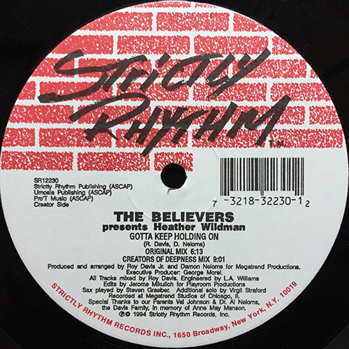 BELIEVERS presents HEATHER WILDMAN // GOTTA KEEP HOLDING ON (4VER)