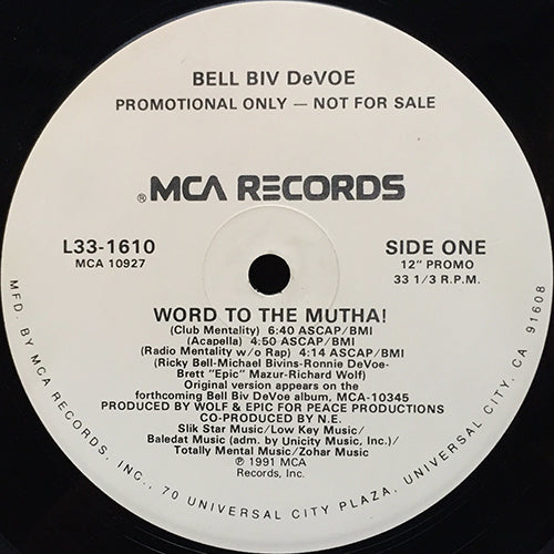 BELL BIV DEVOE // WORD TO THE MUTHA! (6VER)
