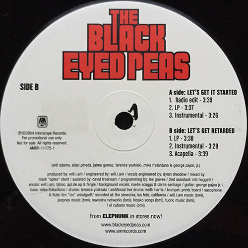 BLACK EYED PEAS // LET'S GET IT STARTED (3VER) / LET'S GET RETARDED (3VER)