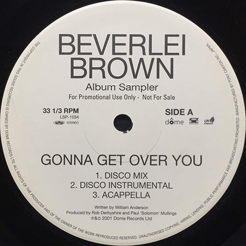 BEVERLEI BROWN // ALBUM SAMPLER inc. GONNA GET OVER YOU (3VER) / DEDICATE / LOVE YOU YES