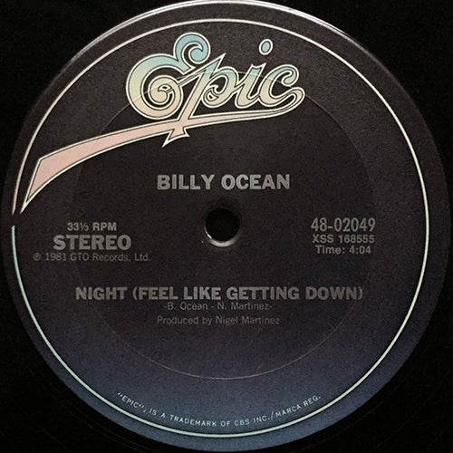 BILLY OCEAN // NIGHT (FEEL LIKE GETTING DOWN) (4:04) / STAY THE NIGHT (6:36)