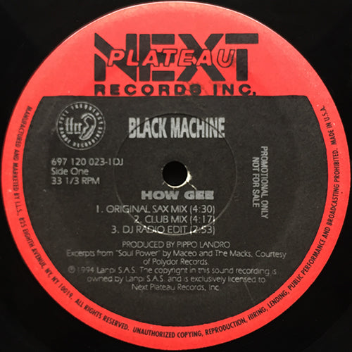BLACK MACHINE // HOW GEE (6VER)