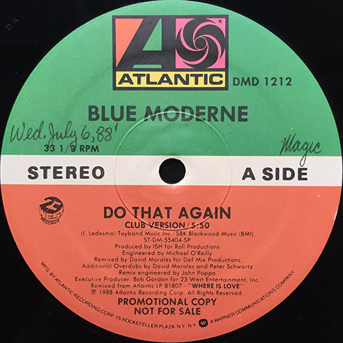 BLUE MODERNE // DO THAT AGAIN (5:50/4:02) / DUB (6:25)