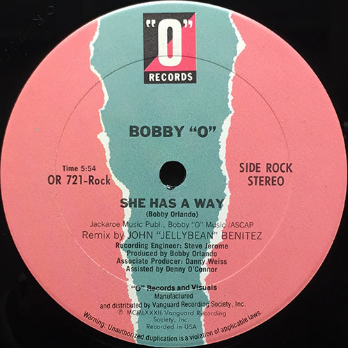 BOBBY "O" // SHE HAS A WAY (5:54) / BEAT BY BEAT (TRY MY LOVE) (4:15)
