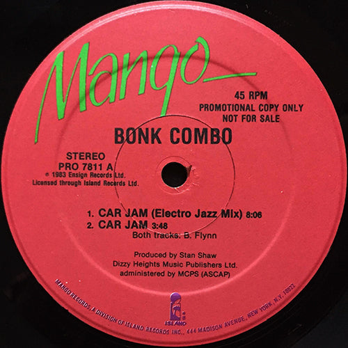 BONK COMBO // CAR JAM (ELECTRO JAZZ MIX) (8:06) / (3:48) / CUPID IN CARS (5:40)