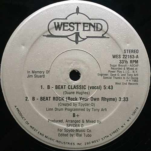 B+ // B - BEAT CLASSIC (5:43) / INST (5:54) / B - BEAT ROCK (ROCK YOUR OWN RHYME) (3:33)