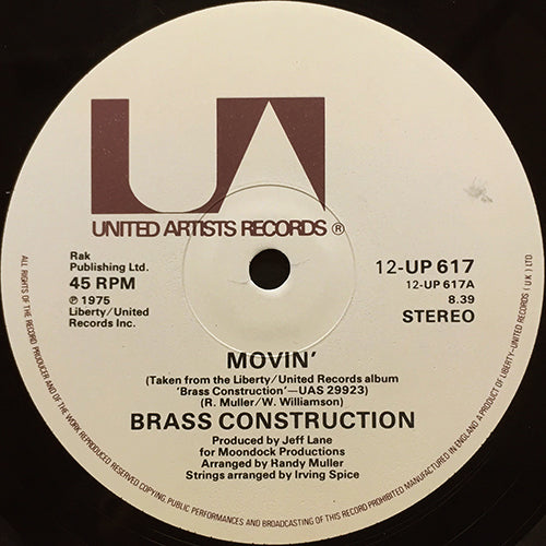 BRASS CONSTRUCTION // MOVIN' (8:39) / CHANGIN' (8:12)