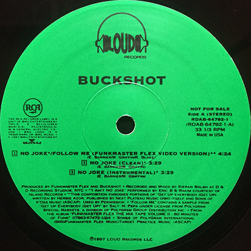 BUCKSHOT // I AIN'T NO JOKE/FOLLOW ME (FUNKMASTER FLEX VIDEO VERSION) / NO JOKE (2VER) / FOLLOW ME (2VER) / BROADWAY - FREESTYLE