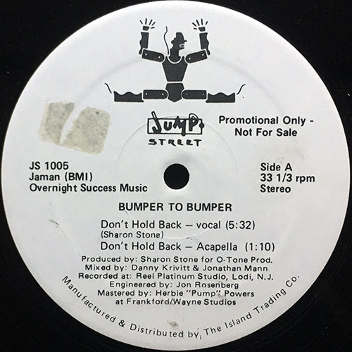 BUMPER TO BUMPER // DON'T HOLD BACK (5:32/4:05) / (ACAPELLA) (1:10) / (INST) (4:27)