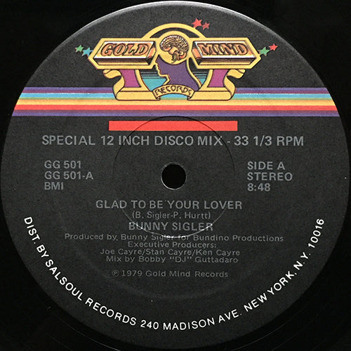 BUNNY SIGLER // GLAD TO BE YOUR LOVER (8:48) / I'M FUNKIN' YOU TONIGHT (WITH MY MUSIC) (5:30)