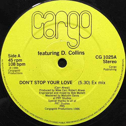 CARGO // DON'T STOP YOUR LOVE (5:30/3:30) / COVER ME (5:02)