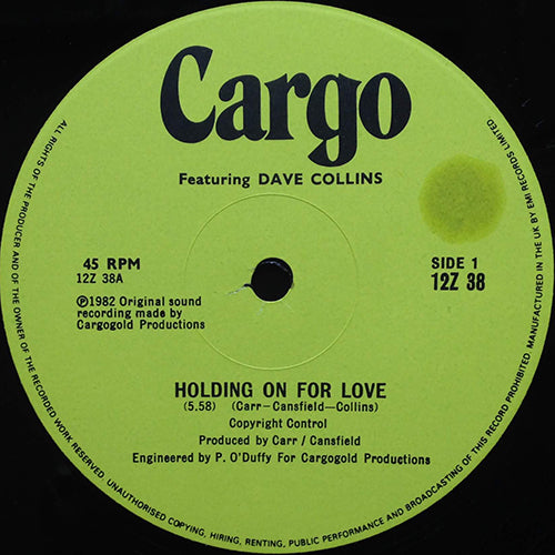 CARGO feat. DAVE COLLINS // HOLDING ON FOR LOVE (5:58) / INST (7:30)