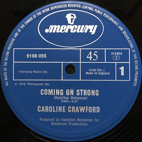 CAROLINE CRAWFORD // COMING ON STRONG (4:57) / A NICE FEELING (5:11)